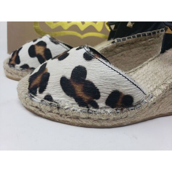 ASH WOMENS AS-WINNIE FUR ANIMAL PRINT LIGHT BEIGE WEDGE SIZE EUR 39M US 8,5 NIB - Picture 6 of 11